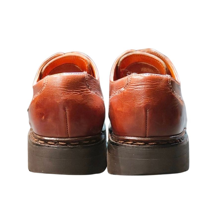 パラブーツ レザーシューズ デカタグ シャンボード 1994年製 Uチップ カーフ ブラウン メンズ サイズ6 Paraboot CHAMBORD ビジネスシューズ 約25.0cm【LA】【中古】