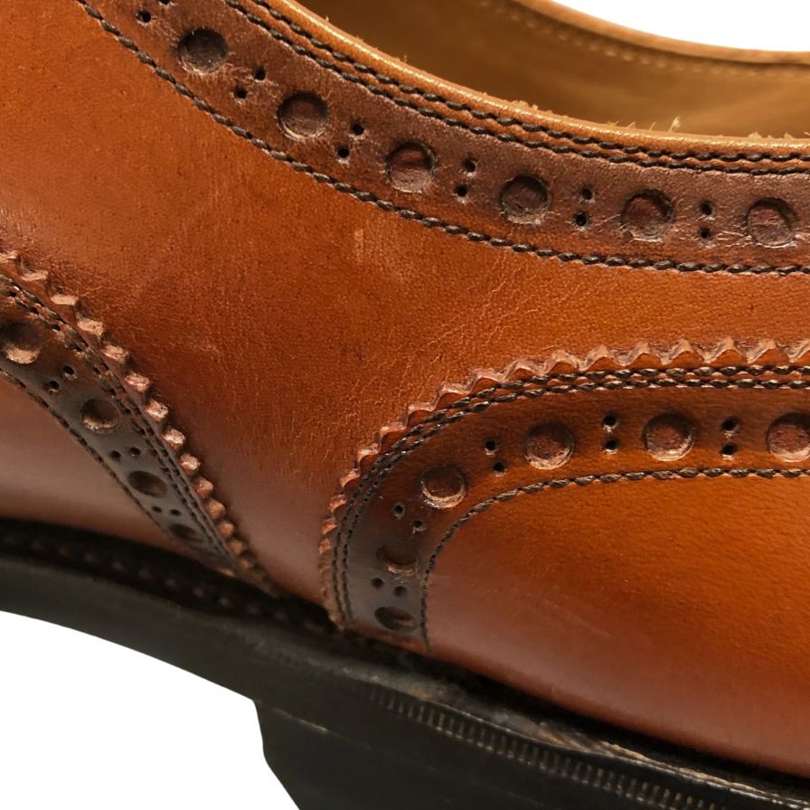 スコッチグレイン レザーシューズ T0010 パンチドキャップトゥ セミブローグ サイズ26 メンズ ブラウン系 SCOTCH GRAIN 約26.0cm【AFD5】