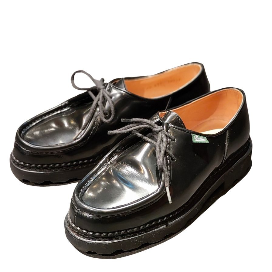 パラブーツ レザーシューズ ミカエル チロリアン カーフ ブラック メンズ サイズ39 PARABOOT MICHAEL 約24.0cm【LA】【中古】