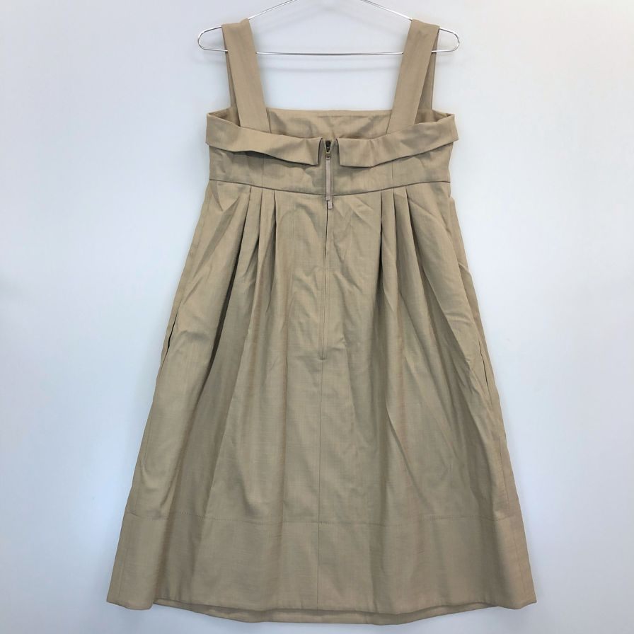 美品◆フォクシーニューヨーク ワンピース サマーデイジー チュニック 27216 ベージュ レディース サイズ40 FOXEY NEW YORK 【AFB35】