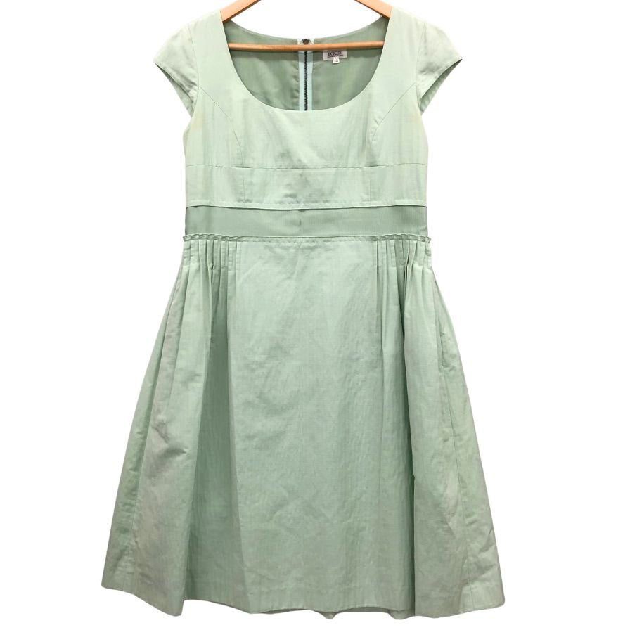 美品◆フォクシー ブティック ワンピース 半袖 カットソー チュニック コットン グリーン レディース サイズ42 FOXEY BOUTIQUE 【AFB41】