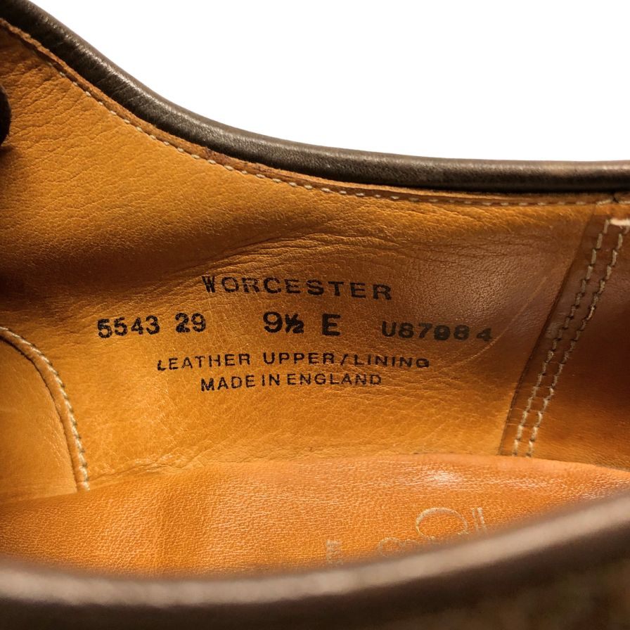 クロケット&ジョーンズ レザーシューズ ウースター スエード ブラウン メンズ サイズ9.5 E CROCKETT&JONES worcester ビジネスシューズ 約28.0cm【LA】【中古】