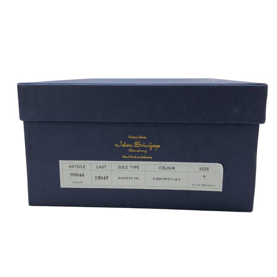 ジャランスリワヤ レースアップブーツ 99044 メンズ ダークブラウンカーフ サイズ7 ブラウン Jalan Sriwijaya ブーツ 約25.5cm【LA】【中古】