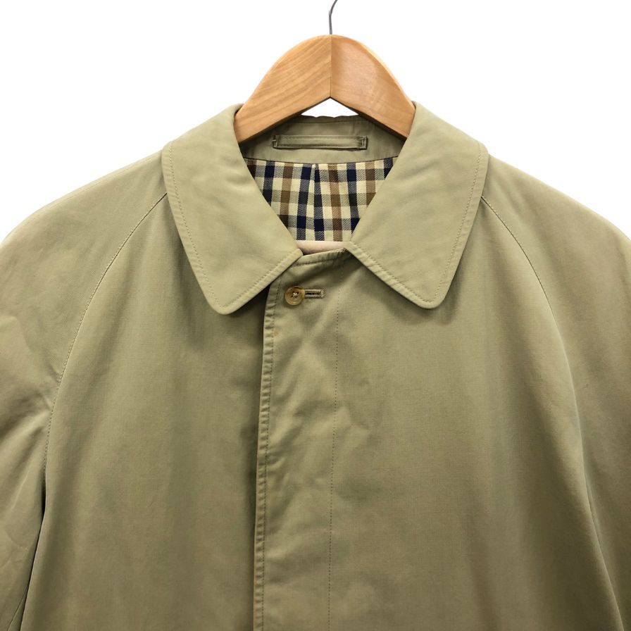 中古◆アクアスキュータム バルカラーコート ヴィンテージ イングランド製 ベージュメンズ サイズM程度 Aquascutum 【AFA19】