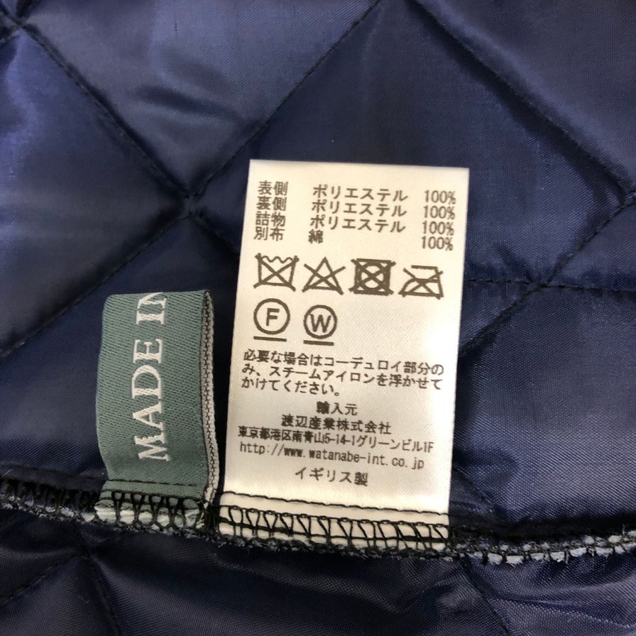 極美品◆オーケン コール キルティングジャケット ネイビー メンズ サイズ36 Auchincoal 【AFA21】