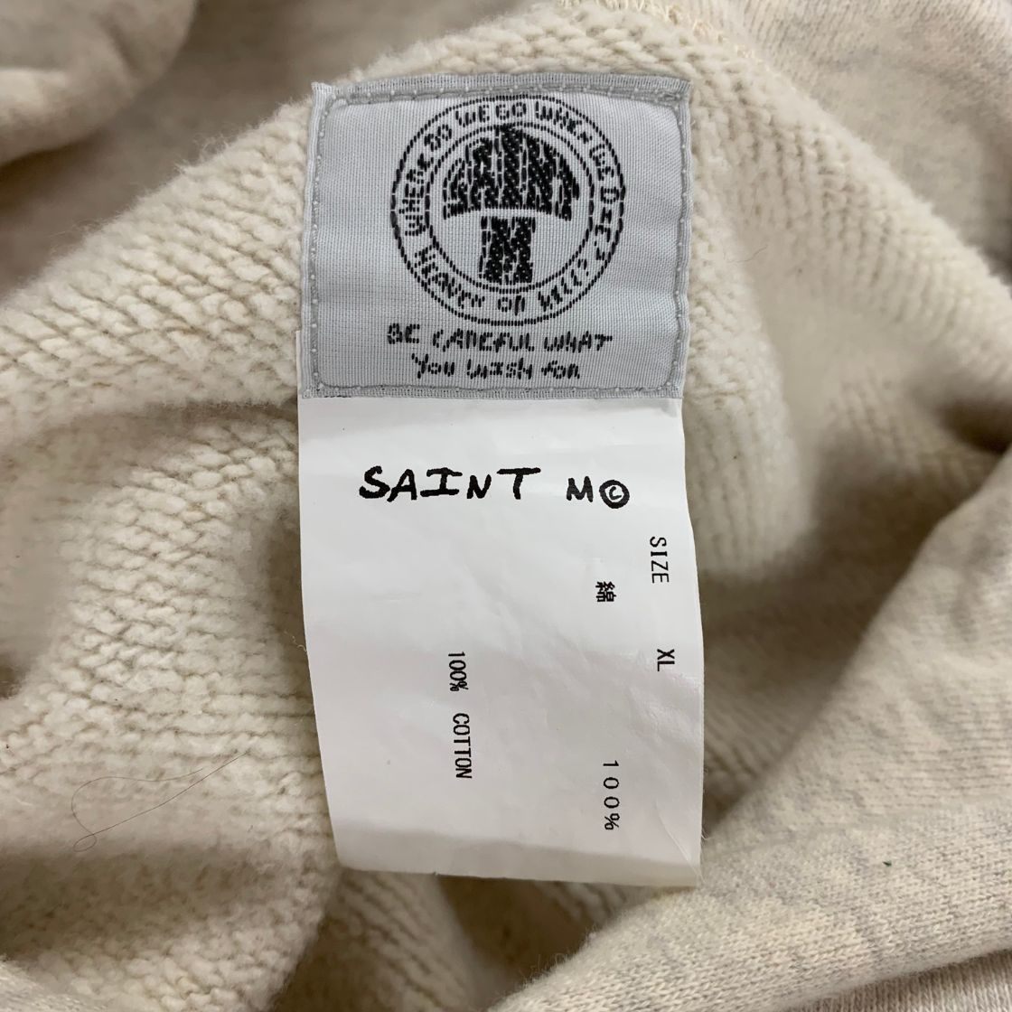 美品◆セントマイケル ロゴ パーカー 21AW サイズXL メンズ グレー SAINT MICHAEL 【AFB19】