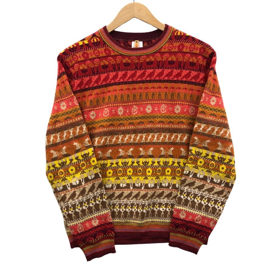美品◆ポールスミス ロングスリーブニット 総柄 現行タグ メンズ サイズM Paul Smith 【AFB7】