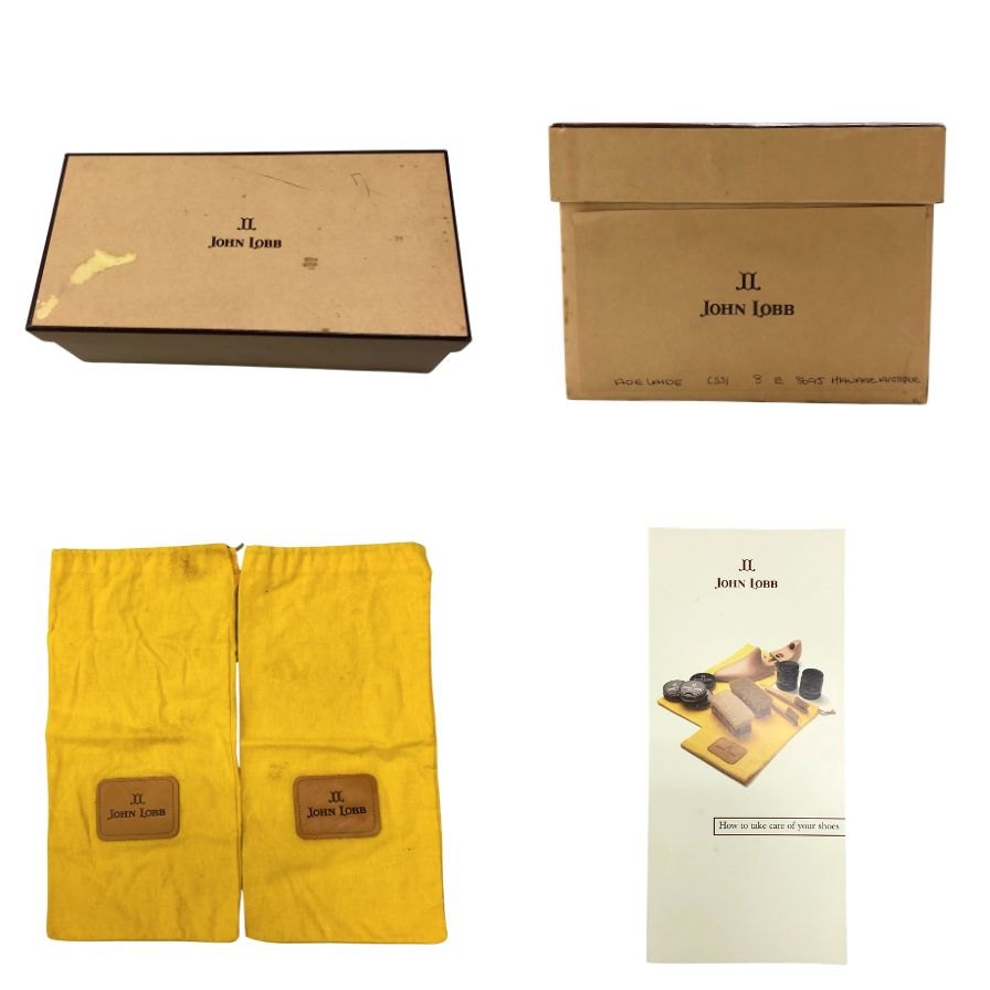 ジョンロブ レザーシューズ ストレートチップ アデレード カーフ ライトブラウン メンズ サイズUK8E JOHN LOBB ADELAIDE ビジネスシューズ 約26.5cm【LA】【中古】