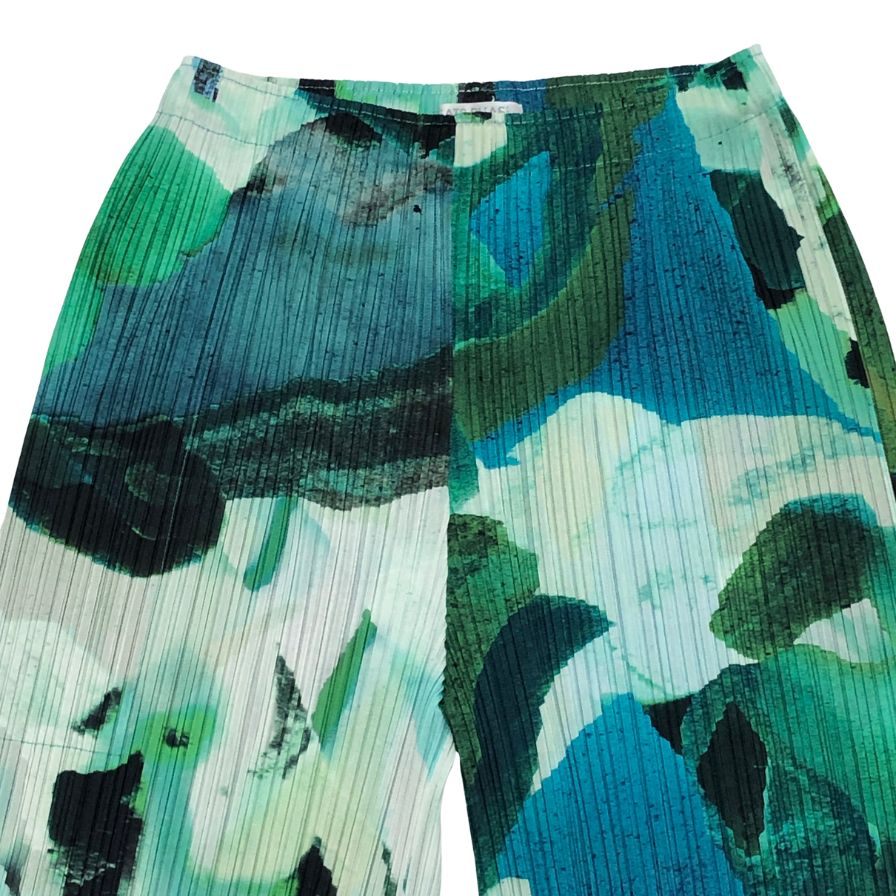 プリーツプリーズ クロップドパンツ PETAL WALTZ 総柄 サイズ4 PP21-JF704 PLEATS PLEASE ISSEY MIYAKE 【AFB10】