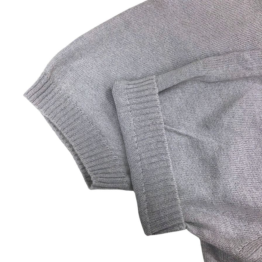中古◆セッテフィーリカシミア 半袖ニット ライトグレー サイズ46 メンズ リネン Settefili Cashmere 【AFB16】