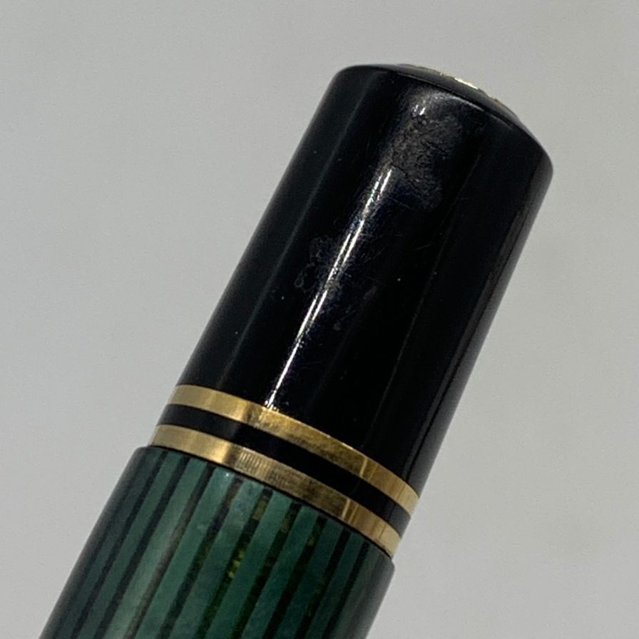 ペリカン 万年筆 スーベレーン 緑縞 ストライプ ペン先18C-750 F字 PELIKAN Souveran【AFI8】