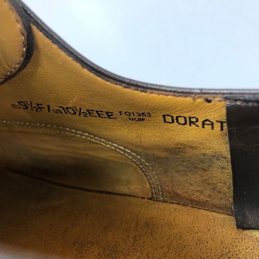 バリー Uチップ ダービー カーフ ロゴ刻印 ブラウン サイズUS10.5EEE BALLY 約28.5cm【YB4】