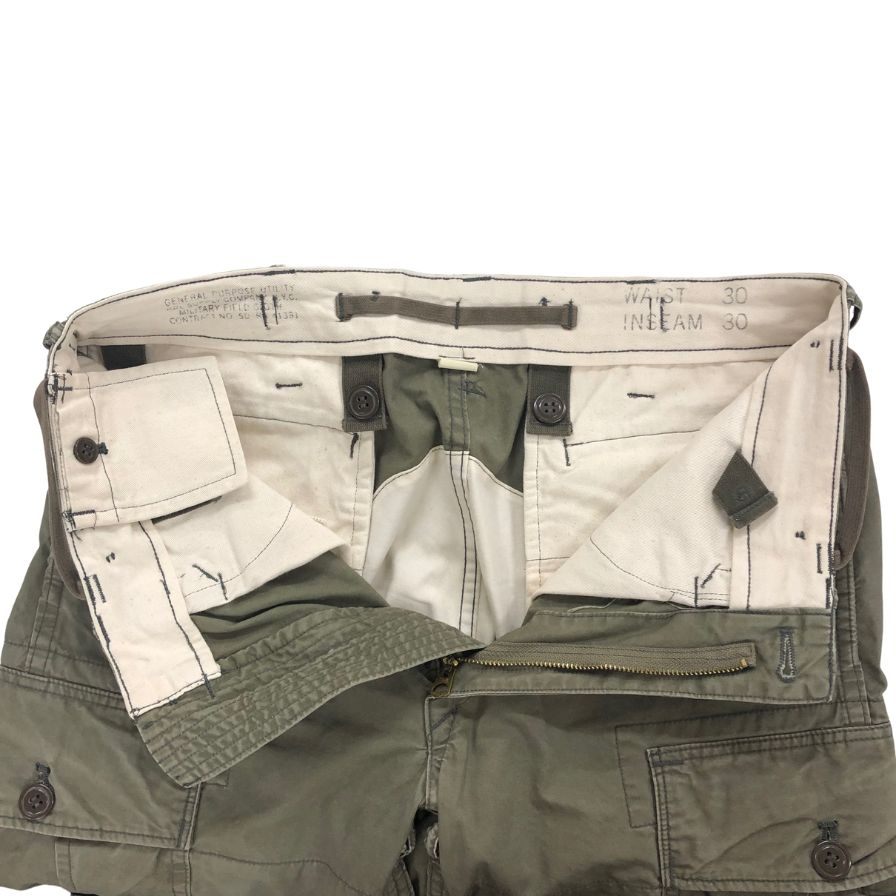 ダブルアールエル カーゴパンツ コットン サイズW30L30 メンズ カーキ RRL 【AFB43】