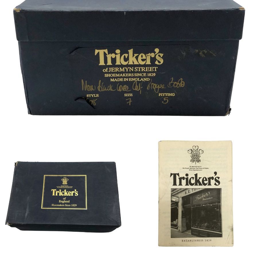 トリッカーズ サイドゴア ブーツ メンズ ブラック 25.0 Tricker’s 約25.0cm【AFD9】