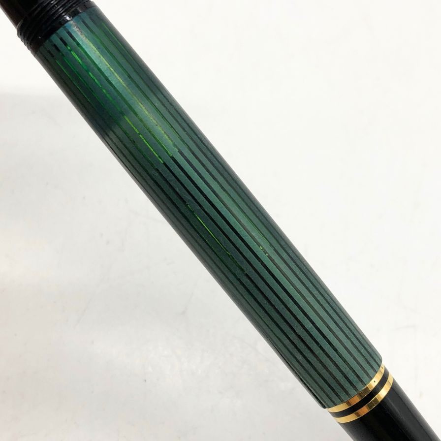 ペリカン 万年筆 14C-585 EF ストライプ ブラック×ゴールド PELIKAN【AFI13】