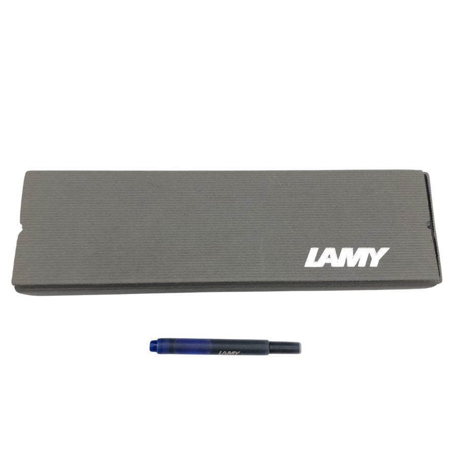 美品◆ラミー 万年筆 ロゴステンレス EF シルバー LAMY【AFI3】
