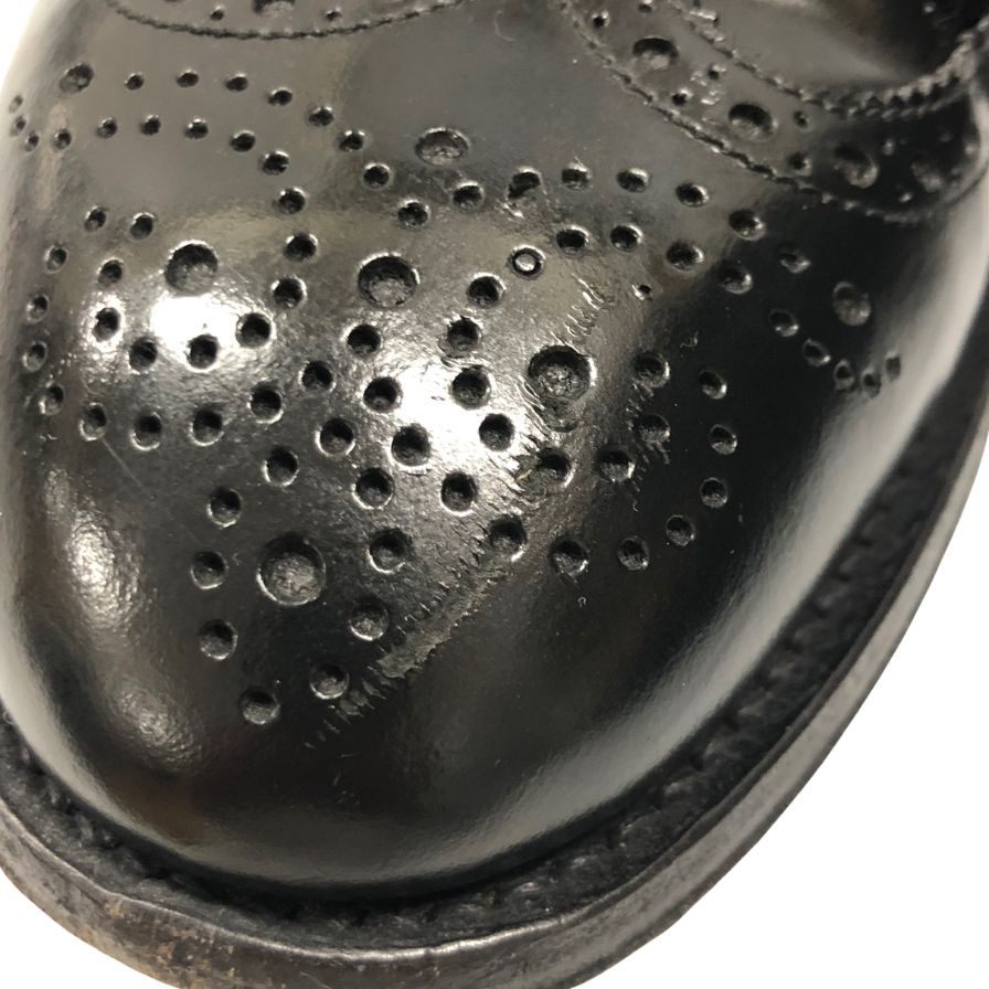 中古◆ジャランスリウァヤ レザーシューズ 98502 ウイングチップ ガラスレザー ブラック メンズ サイズ8.5 JALAN SRIWIJAYA【AFC43】