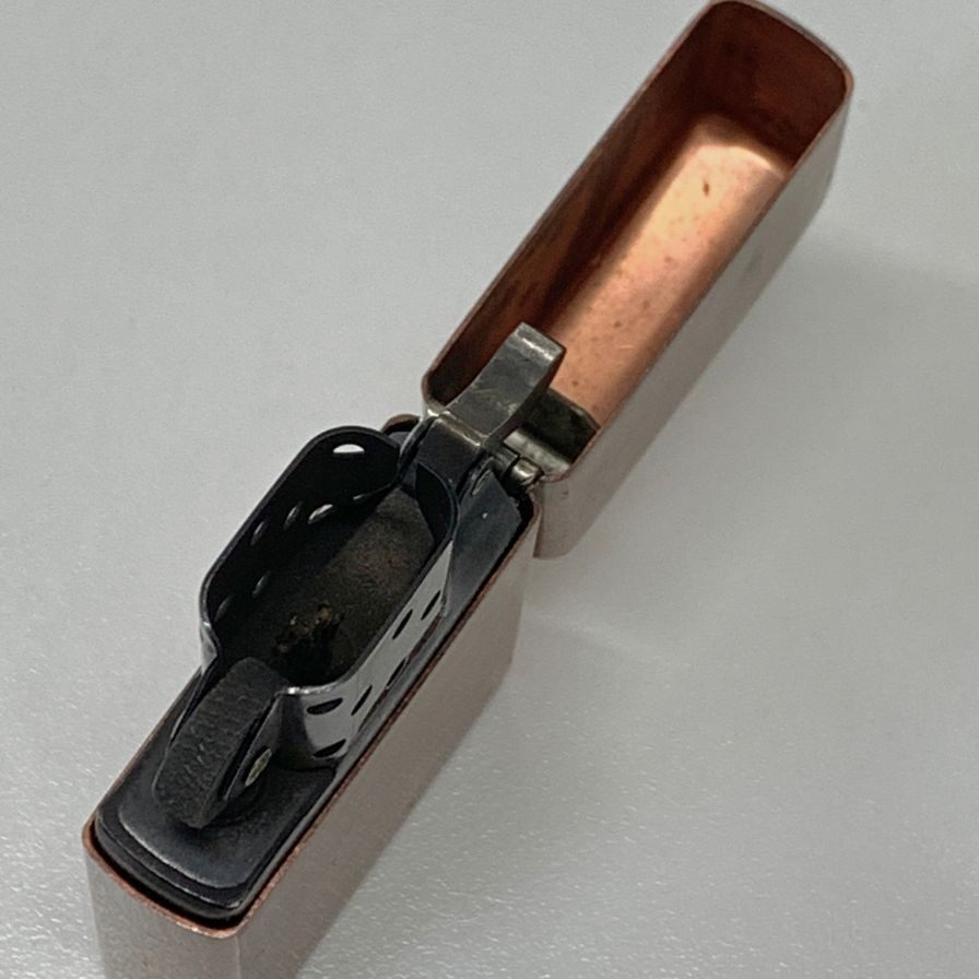 ジッポー ライター 2022年 ソリッド カッパー コッパー 銅 無垢 ブラウン系 ZIPPO COOPER【AFI12】【中古】