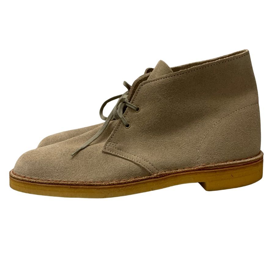 新品同様◆クラークス デザートブーツ スエード メンズ ベージュ サイズ7F Clarks【AFD3】