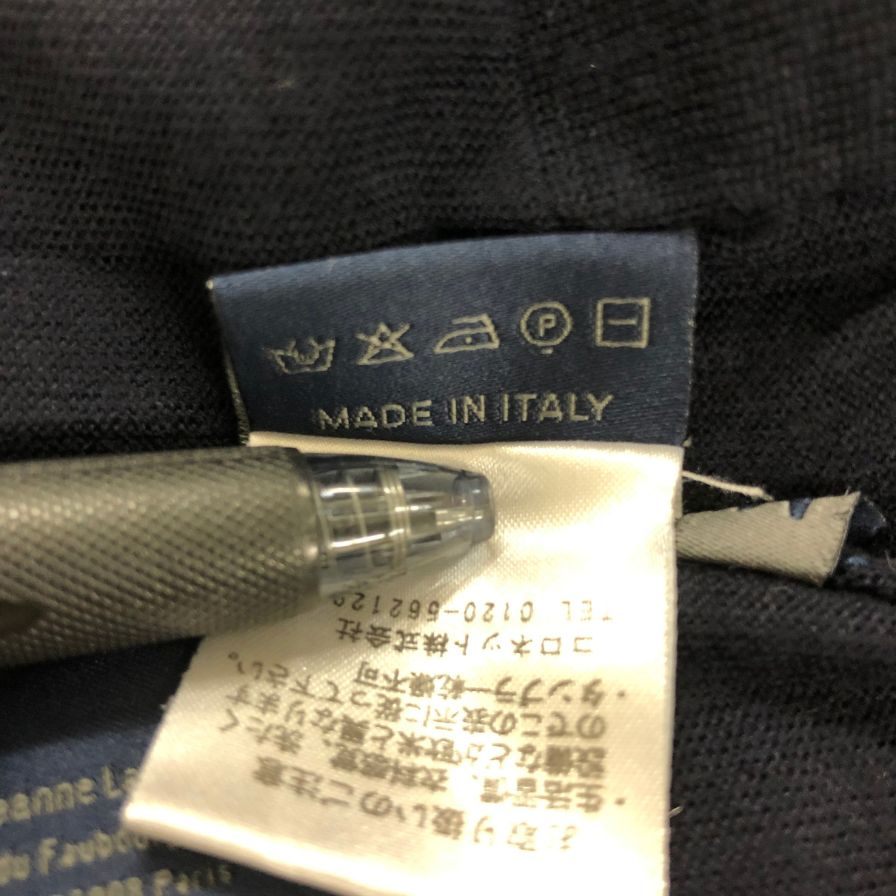 極美品◆ランバン カーディガン メリノウール ネイビー メンズ サイズM LANVIN 【AFB7】