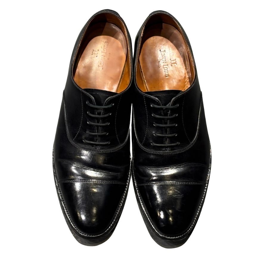 ジョンロブ レザーシューズ シティ ストレートチップ 旧ロゴ 236ラスト ブラック サイズUK5.5EE メンズ JOHNLOBB ビジネスシューズ 約24.5cm【LA】【中古】