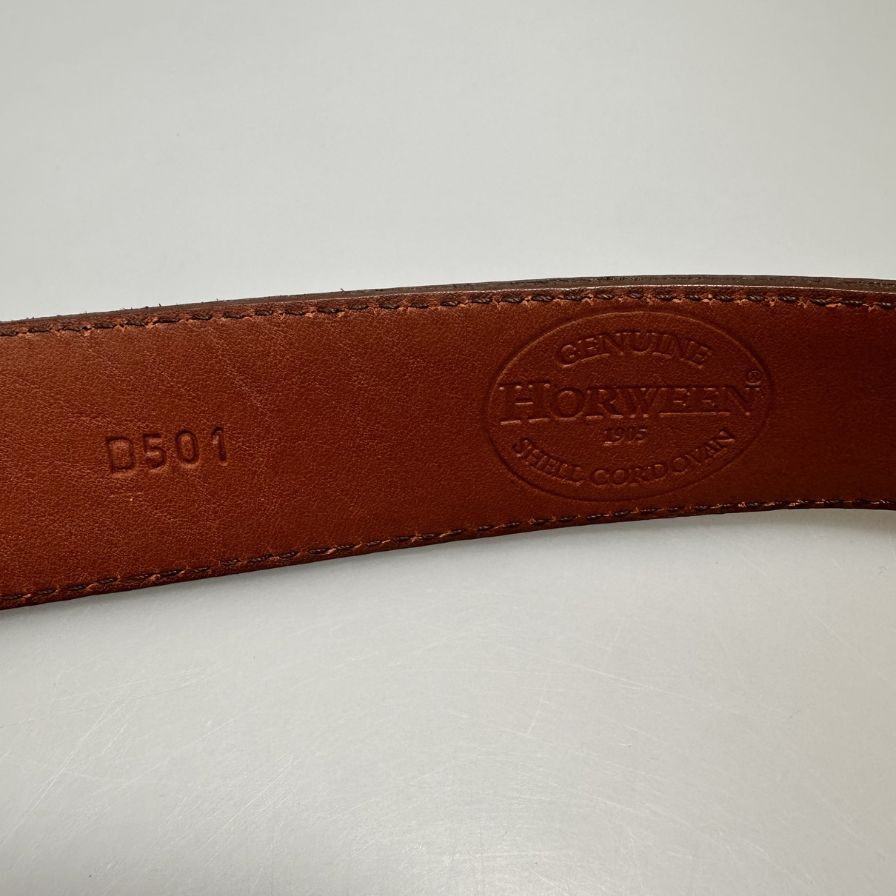 ハイランド レザーベルト ホーウィン シェル コードバン USA製 メンズ サイズ 34インチ 85cm ブラウン HIGHLAND HORWEEN【AFI20】