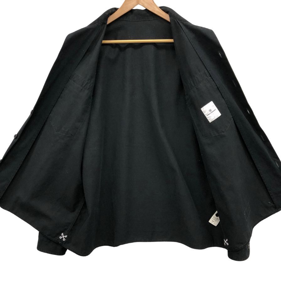 美品◆ユニフォームエクペリメント 長袖シャツ 20AW UE-202009 メンズ サイズ4 ブラック Uniform Experiment 【AFB39】