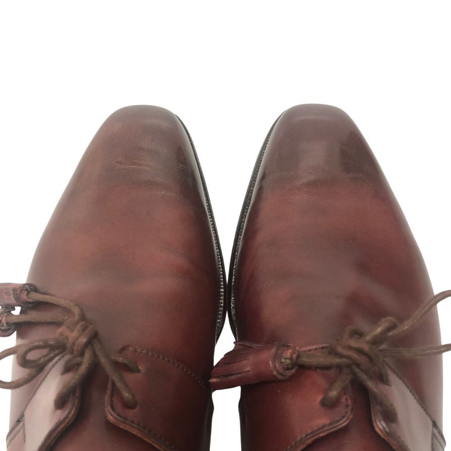 クロケット&ジョーンズ レザーシューズ ハンドグレード メンズ サイズ7.5E ボルドー CROCKETT&JONES Hartwell2 約26.0cm【LA】