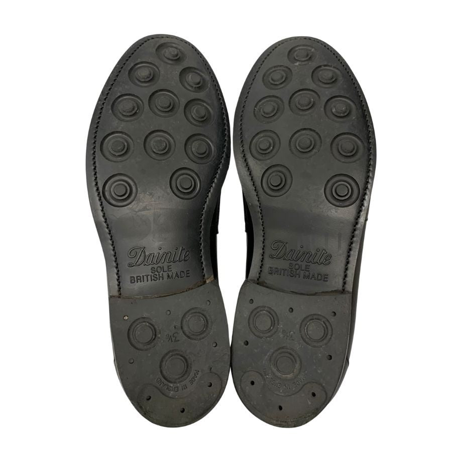 美品◆バーカー ローファー レザー 4479FW10 グッドイヤー式サドル ブラック メンズ サイズ6 BARKER【AFD5】