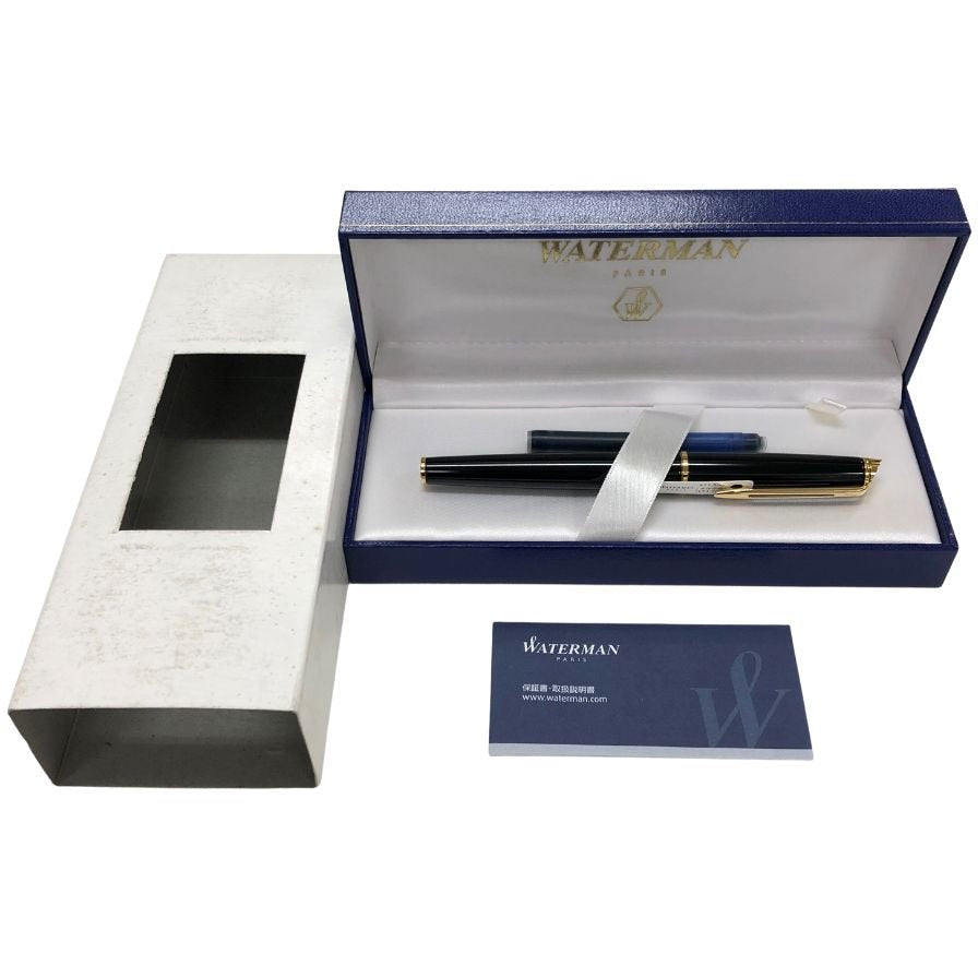 ウォーターマン 万年筆 メトロポリタン エッセンシャル ブラック×ゴールド Fニブ WATERMAN【AFB53】