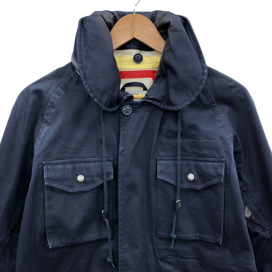 中古◆ヴィズヴィム ビズビム マウンテンパーカ コットン ゴアテックス ラミネート加工 メンズ ネイビー サイズM visvim 【AFB14】