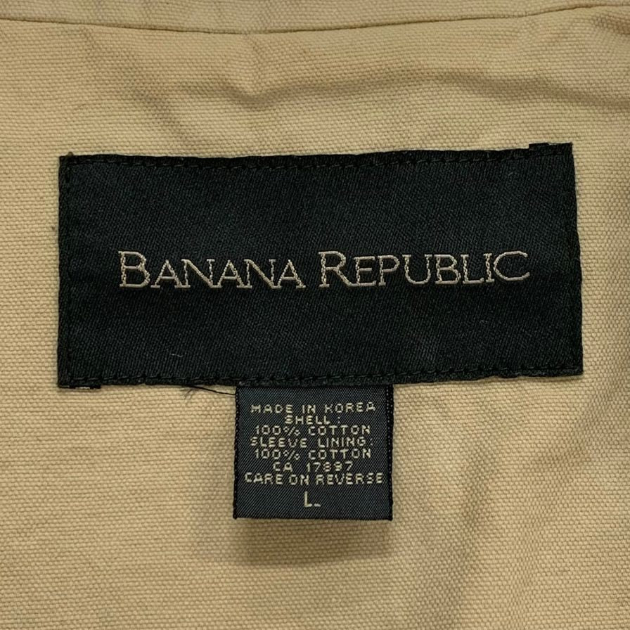 美品◆バナナリパブリック コート オールド コットン ベージュ メンズ サイズ L BANANA REPUBLIC 【AFB34】
