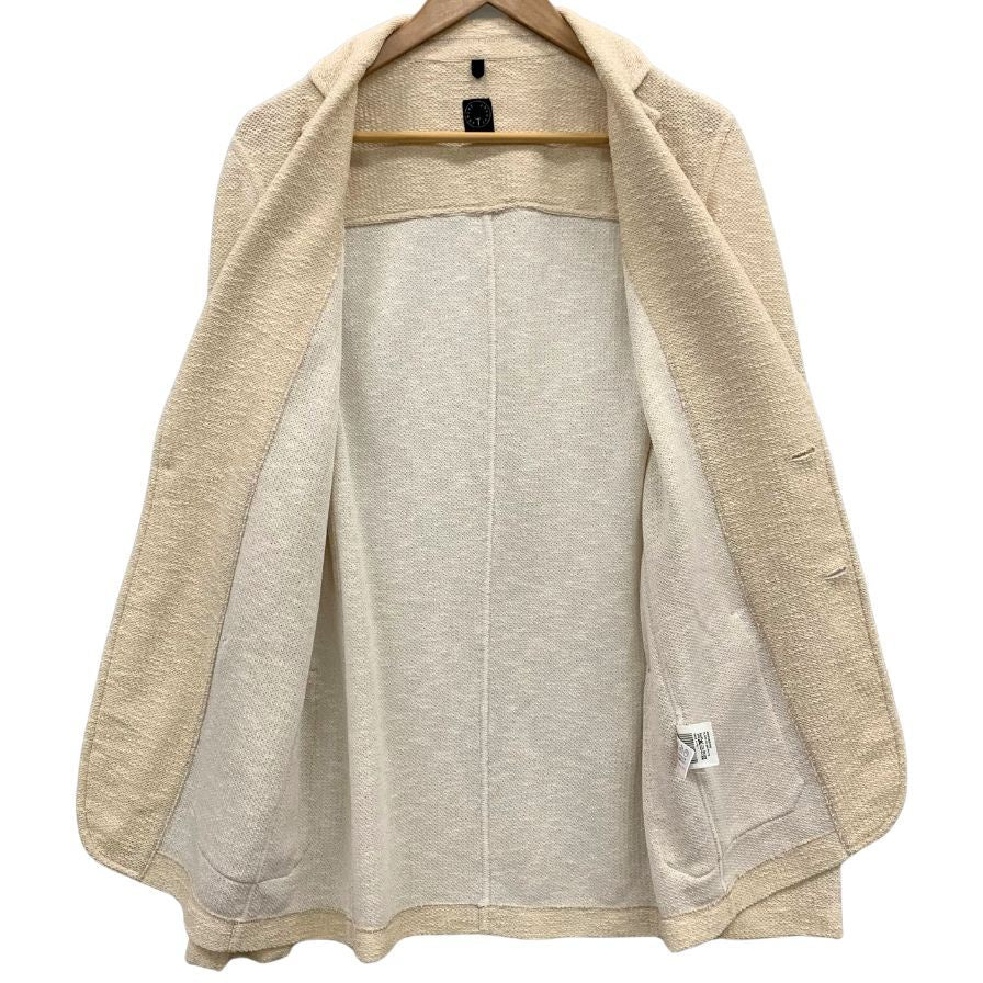 極美品◆ティージャケット テーラードジャケット 07G16BJ ポリエステル コットン アイボリー サイズM t-jacket 【AFB20】