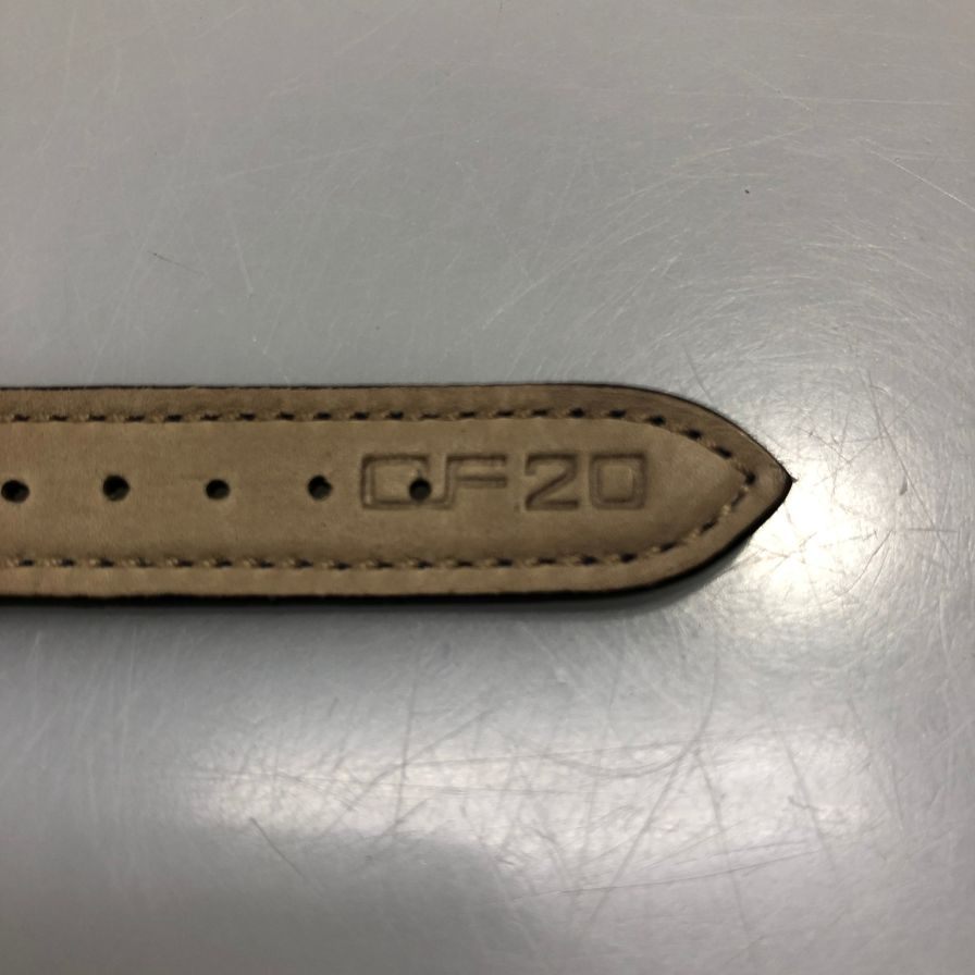 カミーユフォルネ 腕時計用レザーベルト オーストリッチ 20mm14mm グレー系 尾錠バネ棒無し Camille Fourne【AFI10】