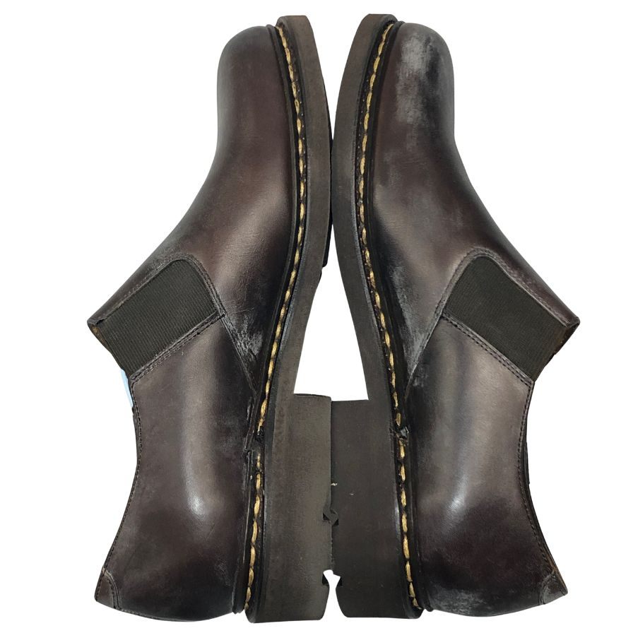 パラブーツ レザーシューズ フォトン ブライドル レザー サイドゴア スリッポン 145713 ブラウン メンズ サイズ8.5 PARABOOT PHOTON ビジネスシューズ 約27.0cm【LA】【中古】