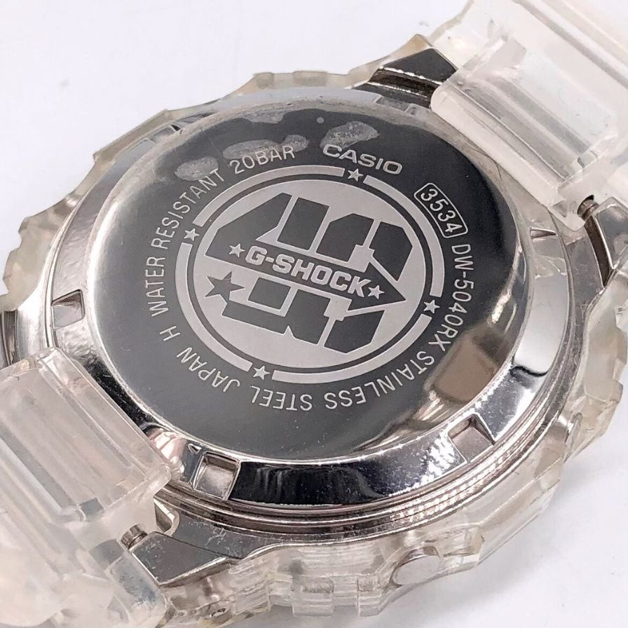 カシオ Gショック 腕時計 クォーツ デジタル ラバーベルト 40周年記念モデル クリア DW-5040RX-7JR CASIO G-SHOCK【AFI14】