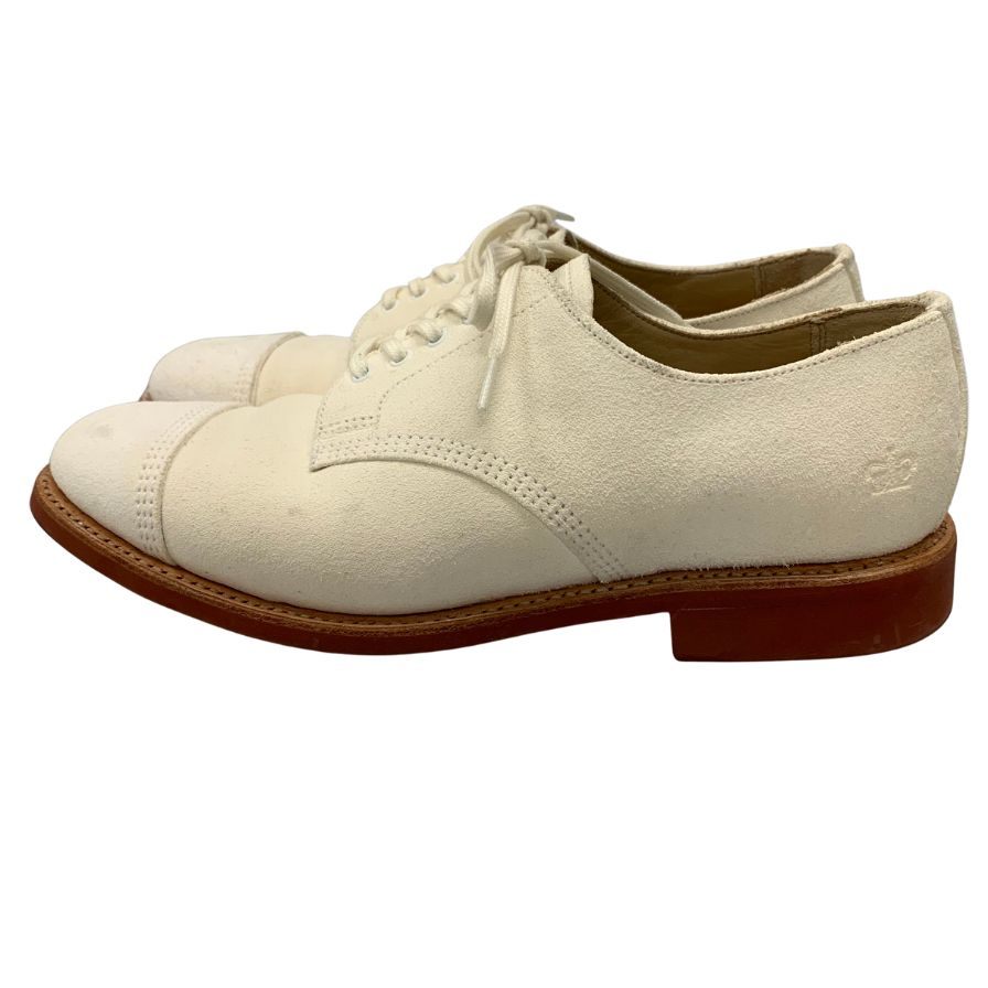 美品◆サンダース ミリタリーダービーシューズ サイズ6 ホワイト メンズ SANDERS Military Derby Shoes【AFC44】