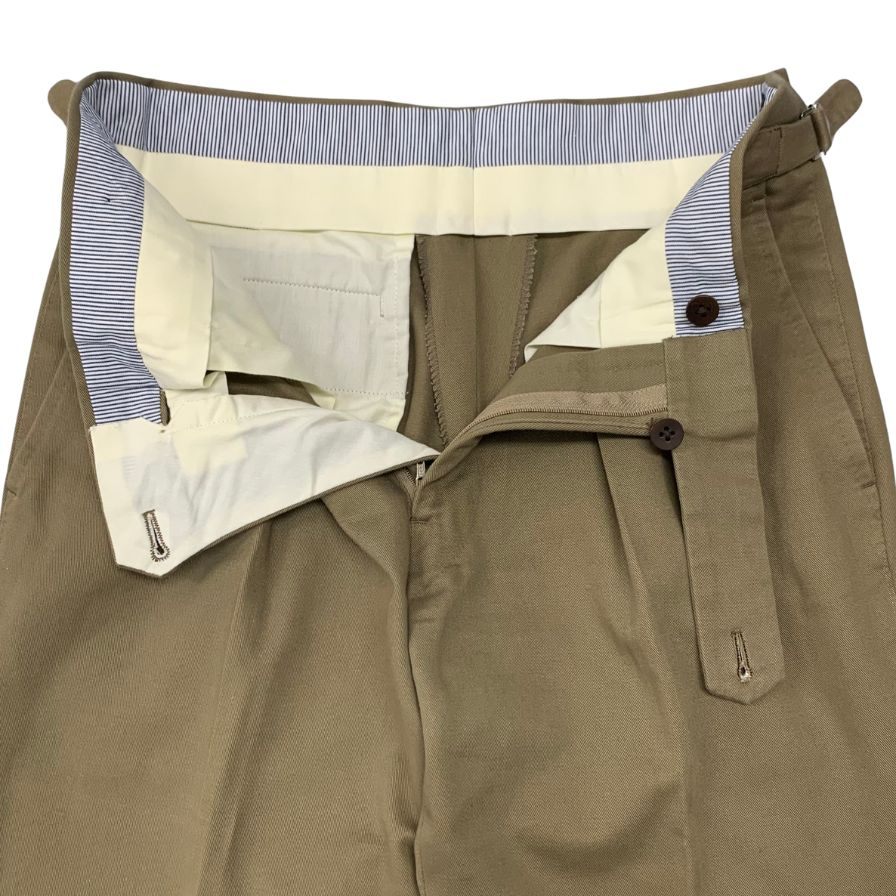 イガラシトラウザーズ ビームスF別注 ツ-インプリーツ コットンパンツ カーキ サイズ44 メンズ 五十嵐 IGARASHI TROUSERS BEAMS 【AFB30】