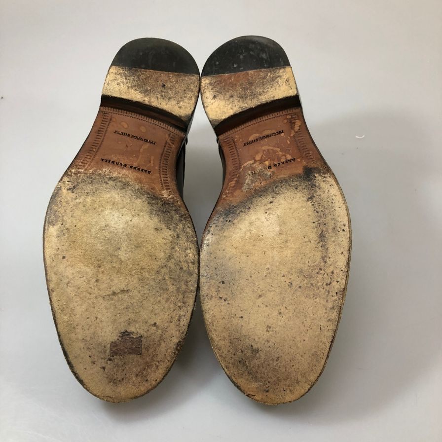 アルフレッド ダンヒル レザーシューズ コードバン プレーントゥ イタリア製 メンズ サイズ40 ブラウン Alfred Dunhill 約25.5cm【AFC48】