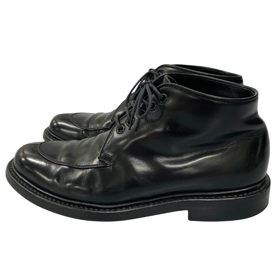 美品◆プラダ レザーシューズ Uチップ ブーツ 1484 ブラック メンズ サイズ5 PRADA【AFC40】