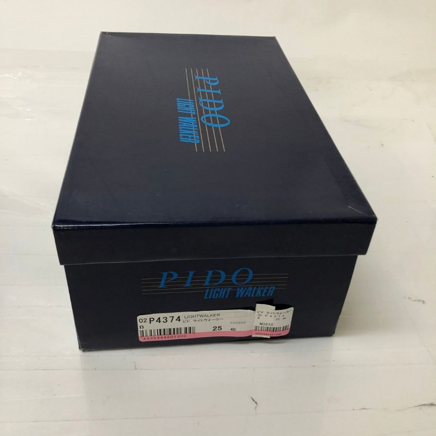 ピド ライトウォーカー レースアップシューズ プレーントゥ ブラック メンズ サイズ25EEE P4374 PIDO LIGHT WALKER 約25.0cm【YBD4】
