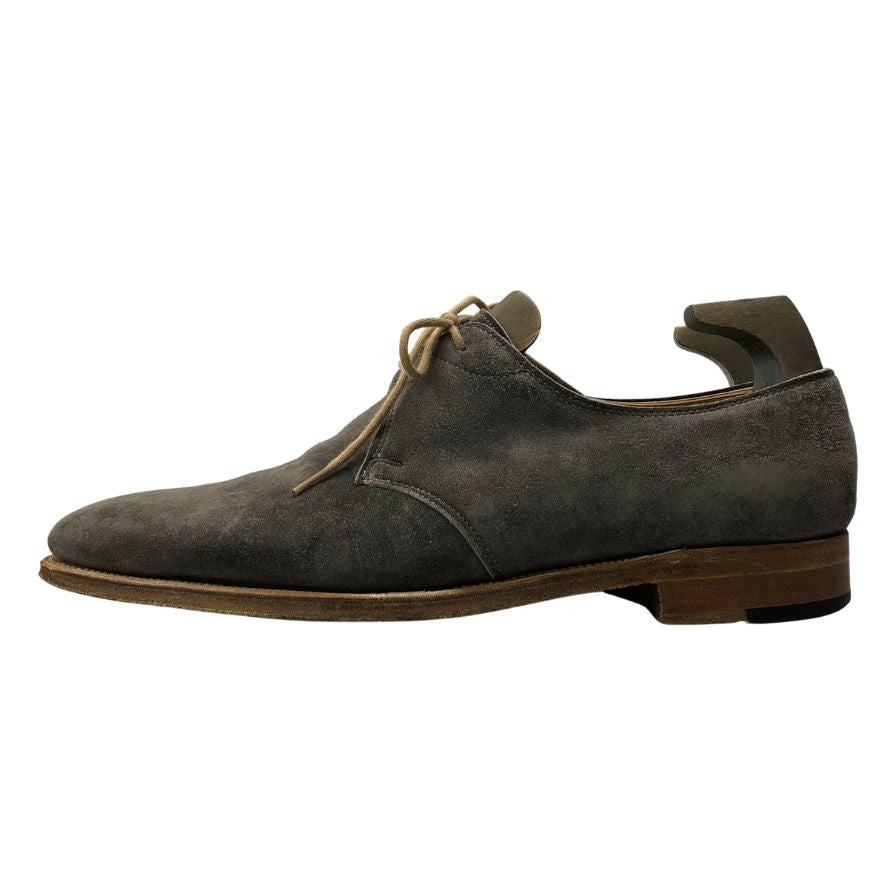 ジョンロブ×ポールスミス プレーントゥ 8000ラスト スエード グレー サイズ5.5E John Lobb×Paul Smith ビジネスシューズ 約24.0cm【LA】【中古】