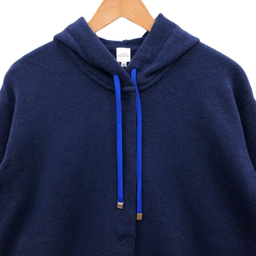 新品同様◆カーサピッコーネ カーディガン ネイビー サイズ38 レディース CASA PICONE 【AFB22】