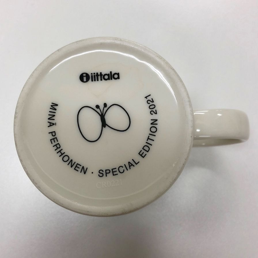 イッタラ×ミナペルホネン マグカップ スペシャルエディション 2021 バード ユニセックス 陶器 ホワイト iittala×mina perhonen【AFI28】【中古】