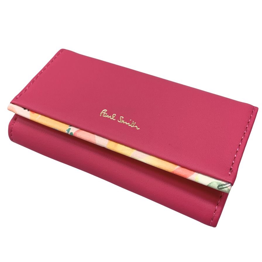ポールスミス キーケース PWD511 レザー 花柄 レディース ピンク Paul Smith【AFI13】