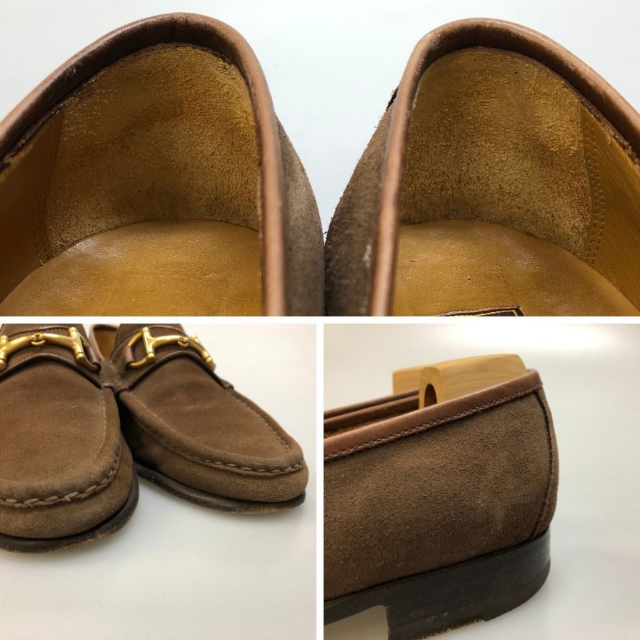 エンツォボナフェ ビットローファー スエード メンズ ブラウン サイズ6 Enzo Bonafe スエードシューズ 約24.5cm【LA】【中古】