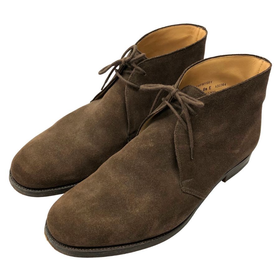 クロケット&ジョーンズ チャッカブーツ チャートシー スエード ブラウン メンズ サイズ8.5 CROCKETT&JONES CHERTSEY 約27.5cm【AFC41】