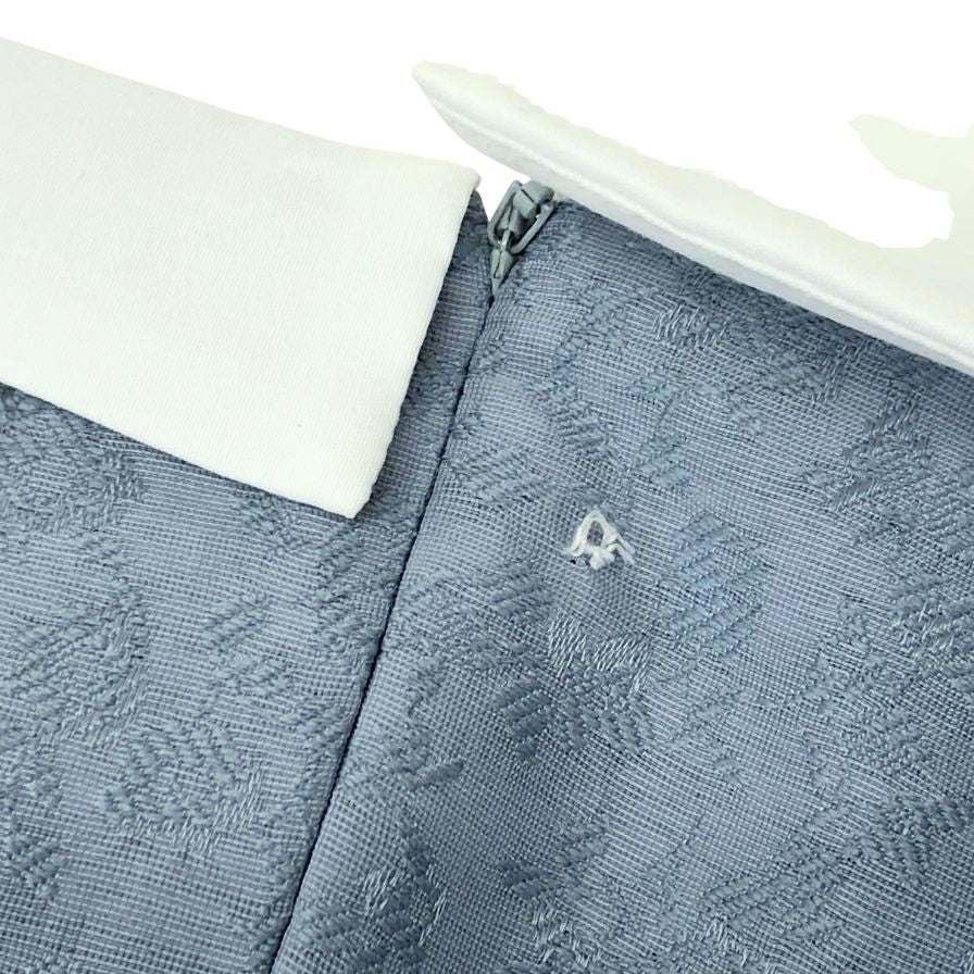 新品同様◆ジョリーミニョン ワンピース 長袖 ロング ポリエステル ブルー サイズ40 jolie mignon 【AFB13】