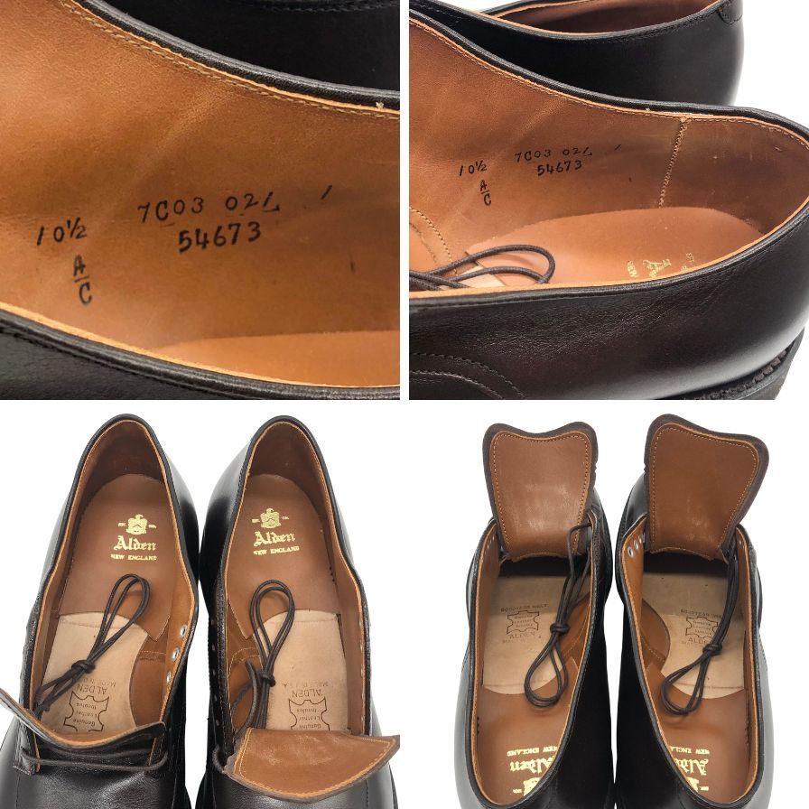 オールデン レザーシューズ 54673 オースティンベンズカーフ ブラウン サイズ10.5 ブラウン Alden ビジネスシューズ 約28.5cm【LA】【中古】