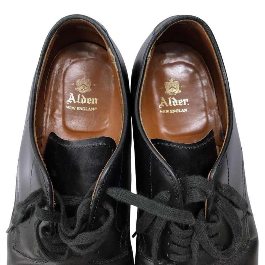 オールデン レザーシューズ 53711 プレーントゥ カーフ ミリタリーラスト ブラック サイズ US8.5 ALDEN 約26.5cm【AFC31】